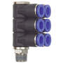 L-Mehrfachverteiler »Blaue Serie«, 6-fach, drehbar M-Wi-ST 8