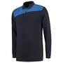 Tricorp Sweatshirt Polokragen Bicolor Quernaht 302004 Navy-Royalblue