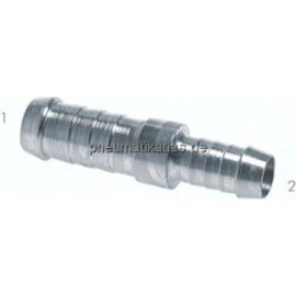 828 0808 Schlauchverbinder 9 - 10mm / 9 - 10mm, Stahl verzinkt