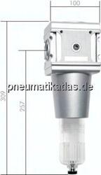 F 345 S MULTIFIX Filter, G 3/4", Baur. 5, mit Polycarbonatbehälter und Schutzkorb