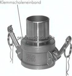 KLDS 50 ES-DIN DIN/EN-Kamlock-Kupplung (C) 50mm Schlauch, Edelstahl (1.4408)