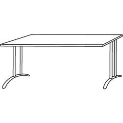 Schreibtisch Nussbaum 1600x800 mm