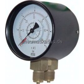 MSD 6100 Differenzdruck-Manometer senkrecht, 100mm, 0 - 6 bar