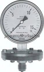 MSP 25100 ES ES-Plattenfeder-Manometer senkrecht, 100mm, 0 - 25 bar