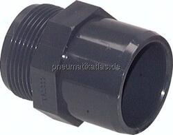 PVCGN 4050112 Klebe-Gewindenippel, PVC-U, 40x50mm (ixa)-Rp 1 1/2" AG