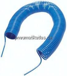 SP 86/2,5 BLAU PA-Spiralschlauch 8 x 6 mm, blau, 2,5 mtr. Arbeitslänge