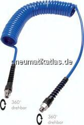 SPK PU 3812/6 PUR-Spiralschlauch G 3/8"-12 x 8 mm, 6,0 mtr. Arbeitslänge