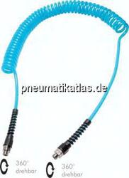 SPK TX 3812/6 PUR-Spiralschlauch G 3/8"-12 x 8 mm, 6,0 mtr. Arbeitslänge