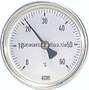 TW 80100100 AL Bimetallthermometer, waage-recht D100/0 - 80°C/100mm