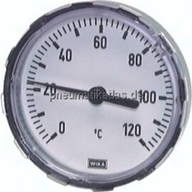 TW 1208040 KU Bimetallthermometer, waage-recht D80/0 - 120°C/40mm