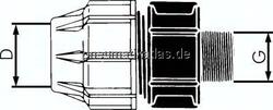 18020-3234 PEX-Rohrverschraubung, PP, G 3/4" (AG), 32 mm