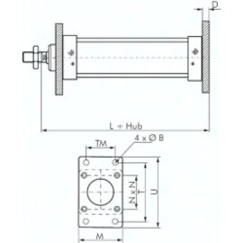 TB 80 ES ISO 15552-Flanschbefestigung 80 mm, 1.4401
