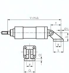TH 80 ISO 15552-90°-Schwenkbefesti-gung 80 mm, Aluminium