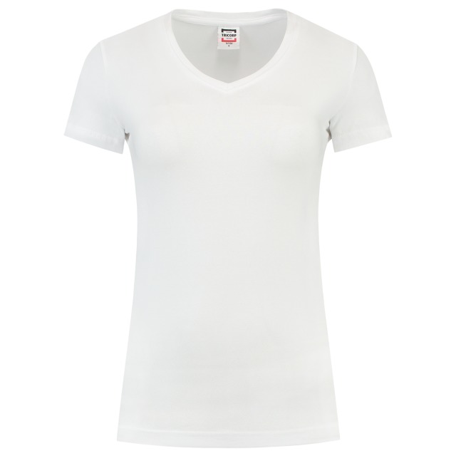Tricorp T-Shirt V-Ausschnitt Fitted Damen 101008 White