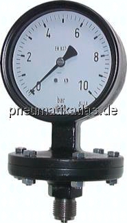 MSP -15100 Plattenfeder-Manometer senk-recht, 100mm, -1 bis 5 bar