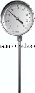 TST 80100100 ES Bimetallthermometer, senk-recht D100/0 - 80°C/100mm