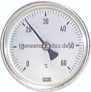 TW 6010040 AL Bimetallthermometer, waage-recht D100/0 - 60°C/40mm