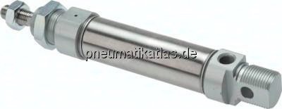 ZEM 10/40 ISO 6432-Zylinder, einfachwir-kend, Kolben 10mm, Hub 40mm