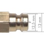 KDTSP 1245 BA 45°-Temperierkupplungsdose 13mm Zapfen, 12,7 mm Steckschlauch (GSP 12 ), Messing